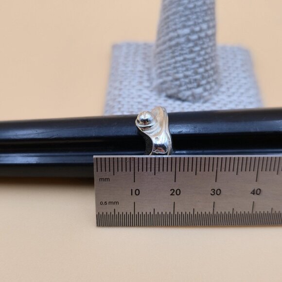 Size 8 Sterling Silver Quality Frog Face Animal Band Ring A5515 - Picture 7 of 8